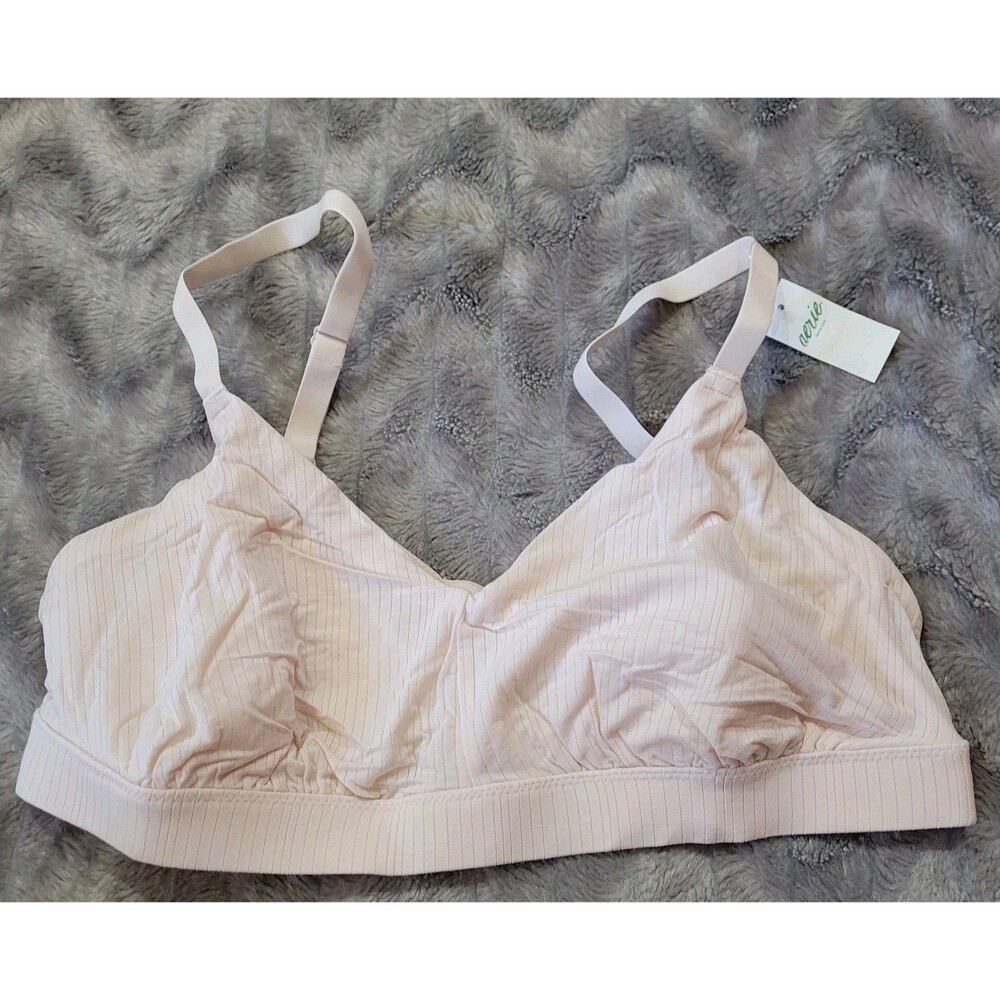 Aerie XL Lined Wire Free Beige Pink Soft Comfortable Bra NWT